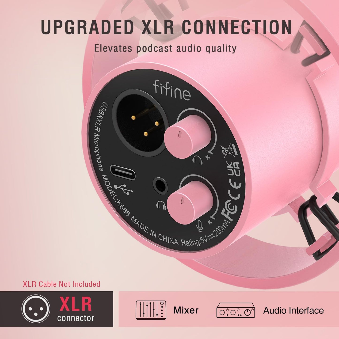 FIFINE Dynamic Microphone XLR USB Podcast Studio Mic