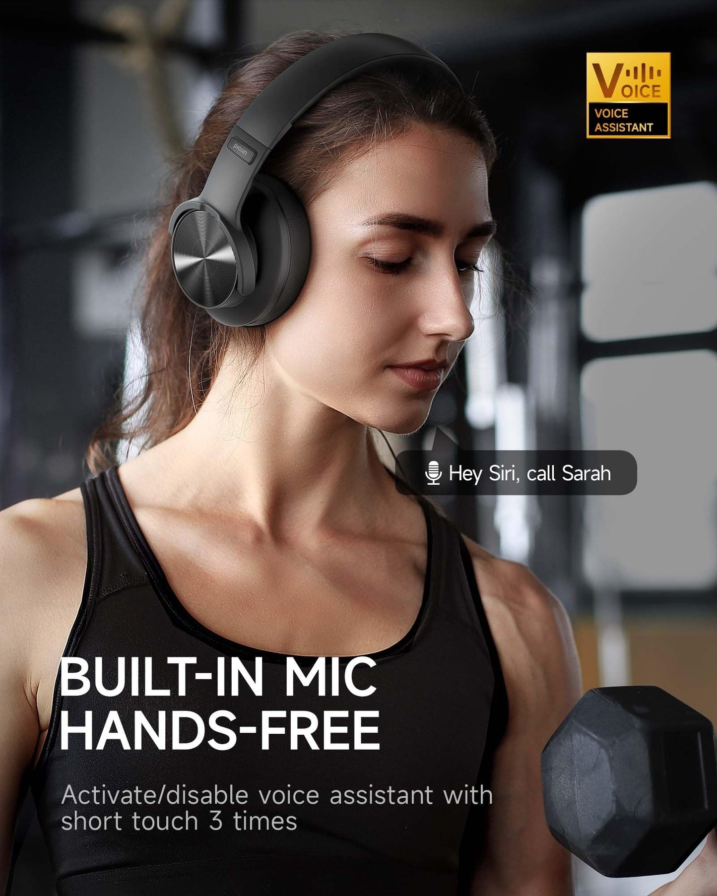 Picun B8 Bluetooth Headphones 120H Playtime With 3 EQ Modes