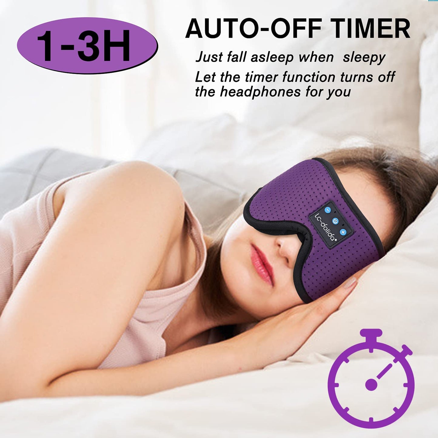 Sleep Headphones Bluetooth Eye Mask for Side Sleepers