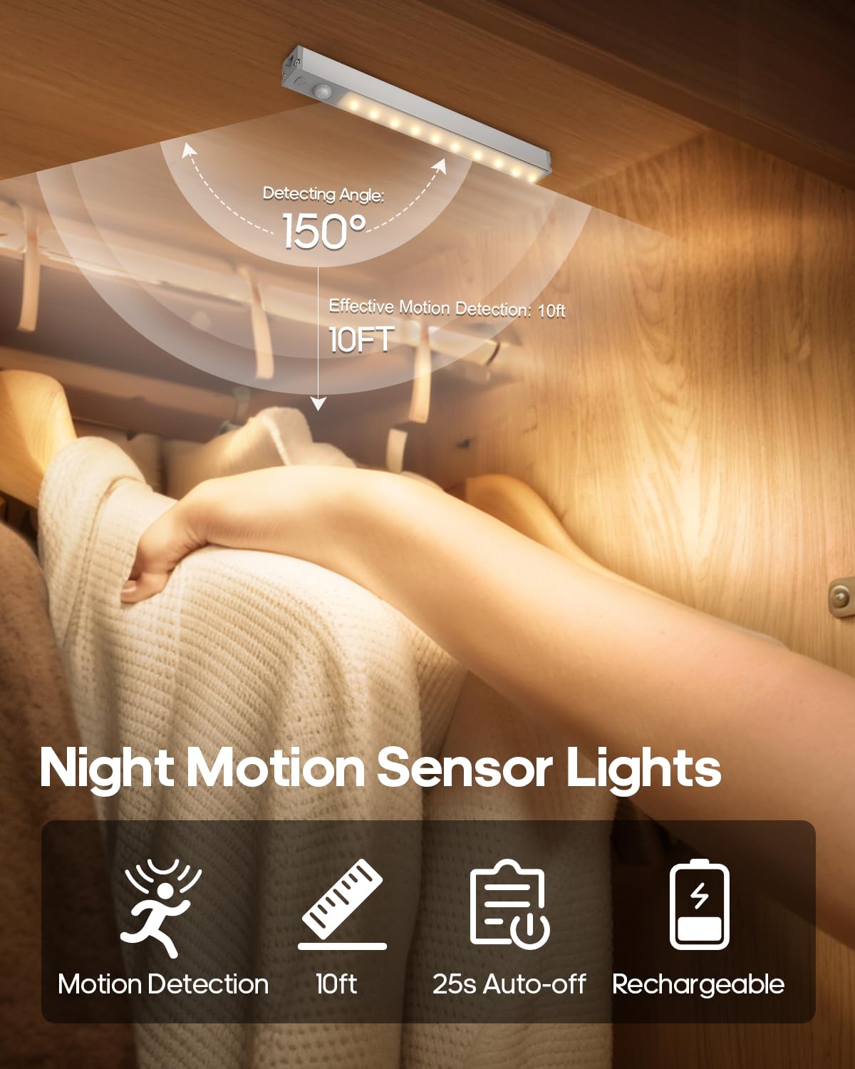 6 Pack LED Under Cabinet Lights Wireless Charging Station