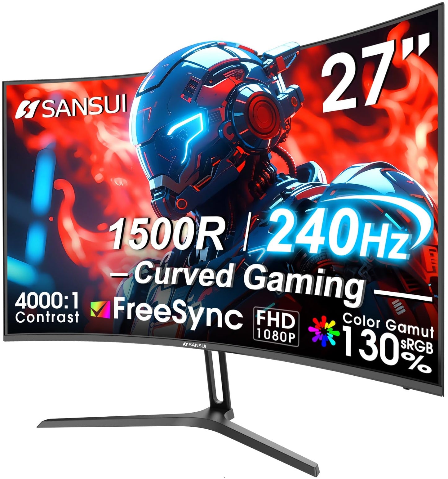 Sansui 24 Inch Eye Care Monitor With HDMI And VGA Ports