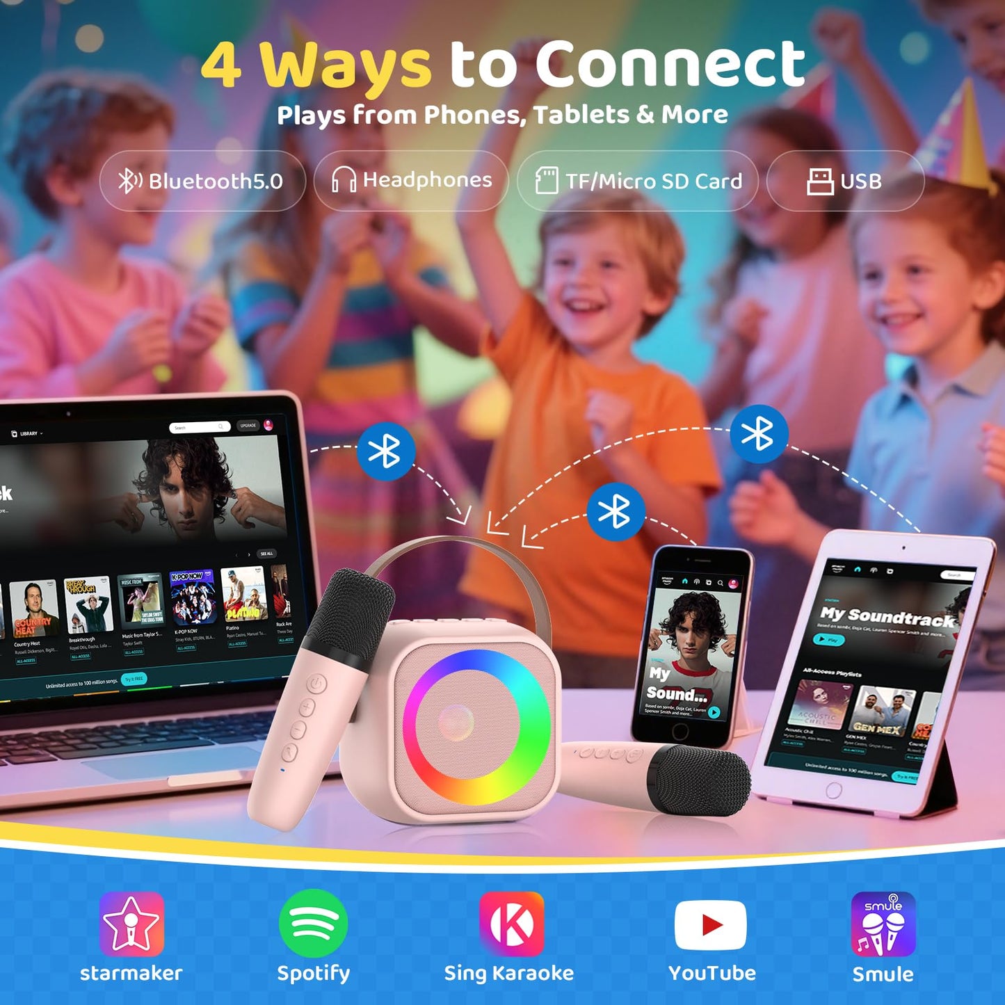 Karaoke Machine For Kids All In One Microphone Toys Gift
