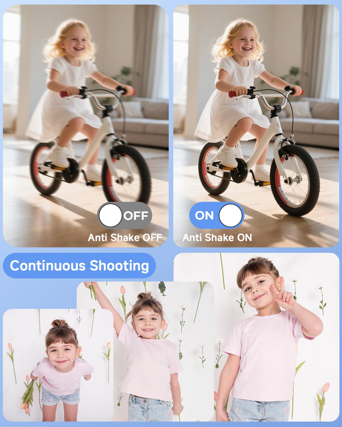44MP Compact Digital Camera with 16X Zoom for Kids