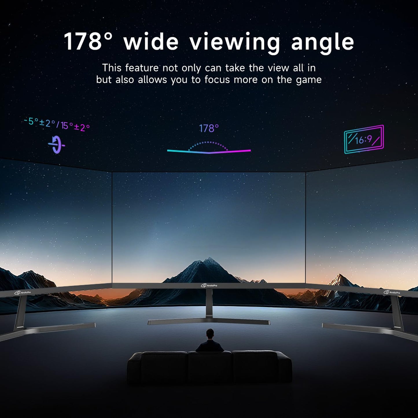 22 Inch Full HD Monitor 100Hz Frameless VESA Low Blue Mode