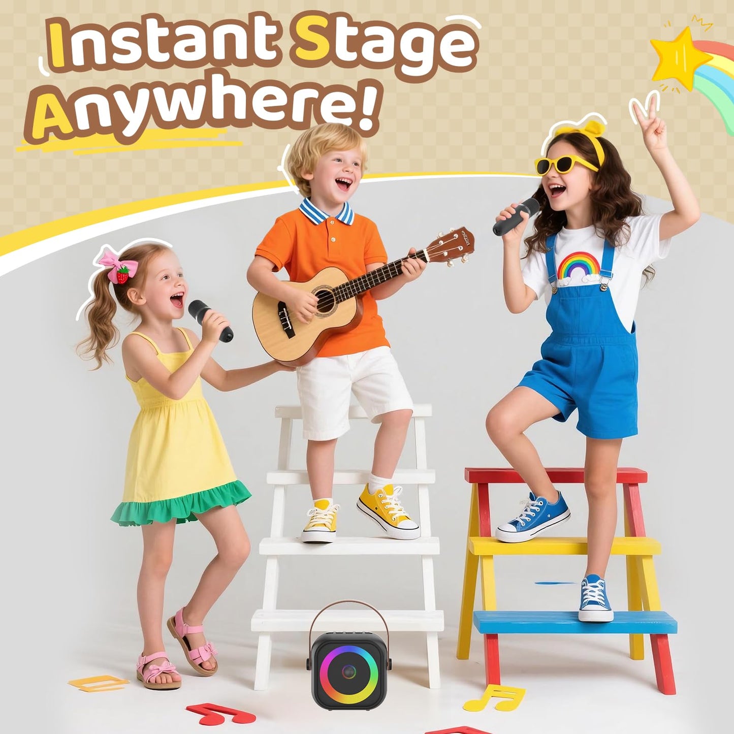 Karaoke Machine For Kids All In One Microphone Toys Gift