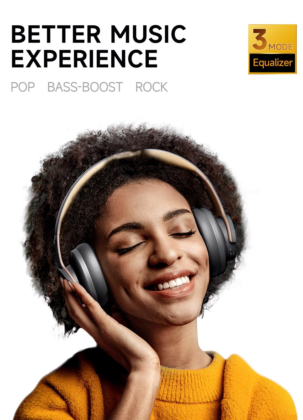 Picun B8 Bluetooth Headphones 120H Playtime With 3 EQ Modes