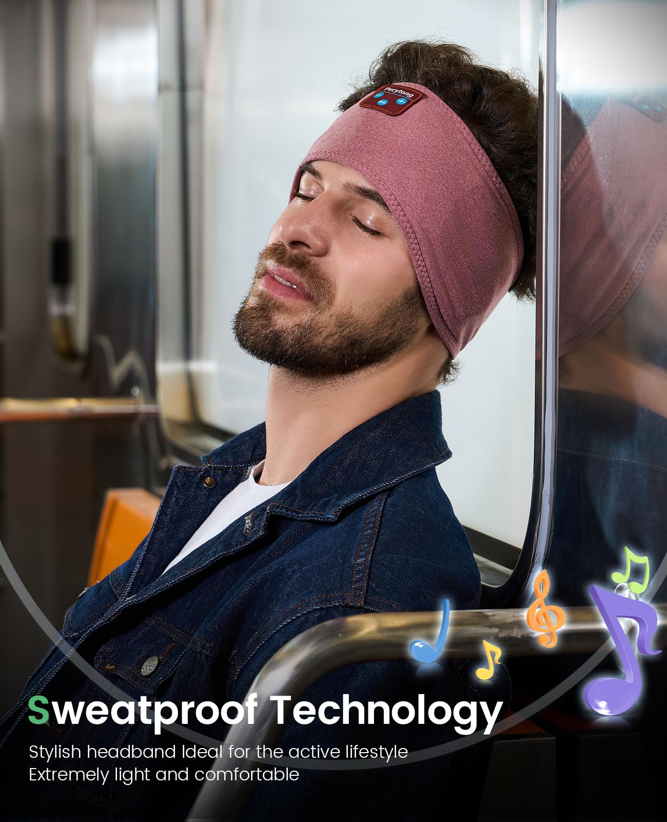 Perytong Sleep Headphones Wireless Bluetooth Headband