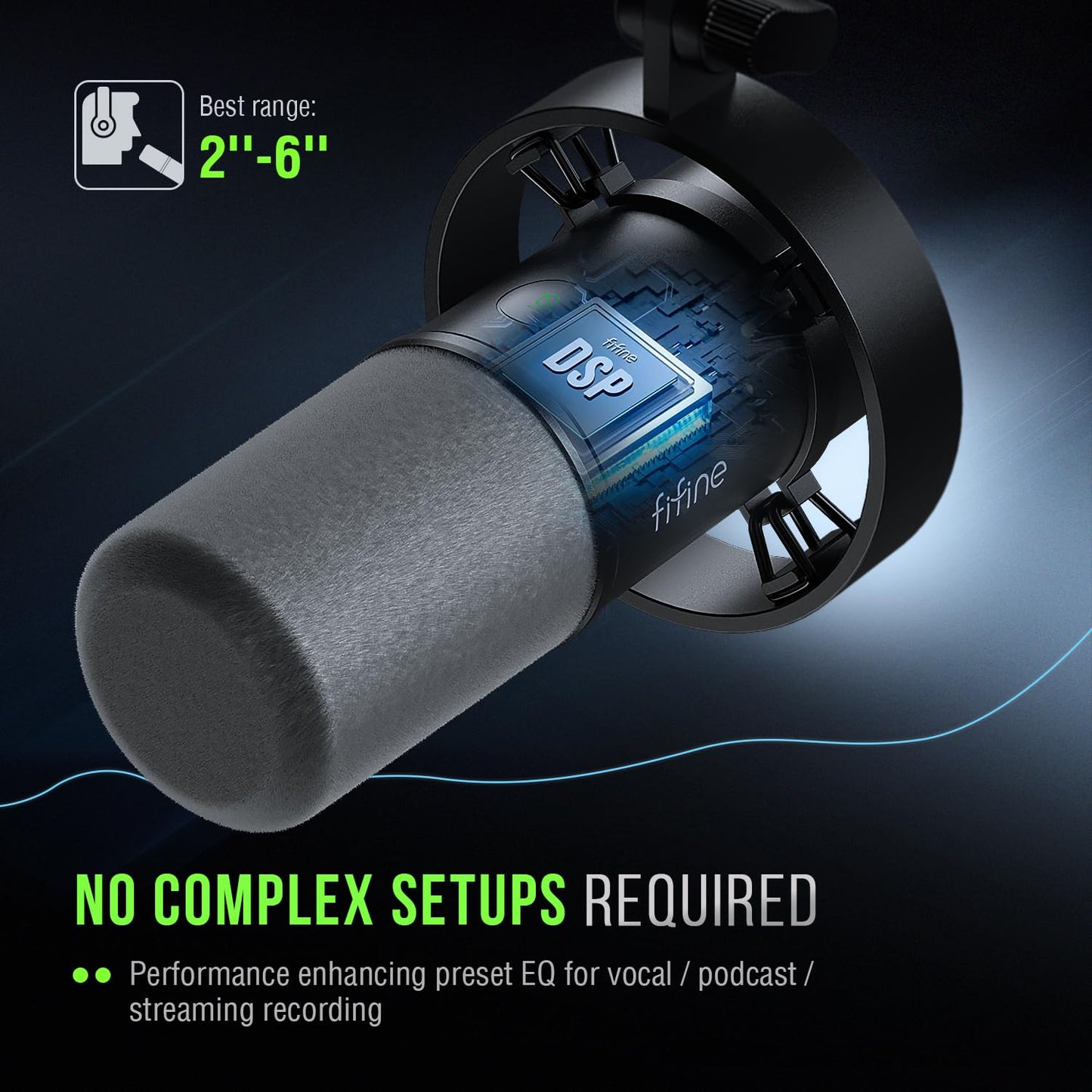 FIFINE Dynamic Microphone XLR USB Podcast Studio Mic