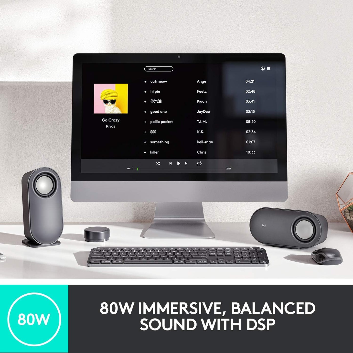 Logitech Z407 Bluetooth Speakers with Immersive Sound