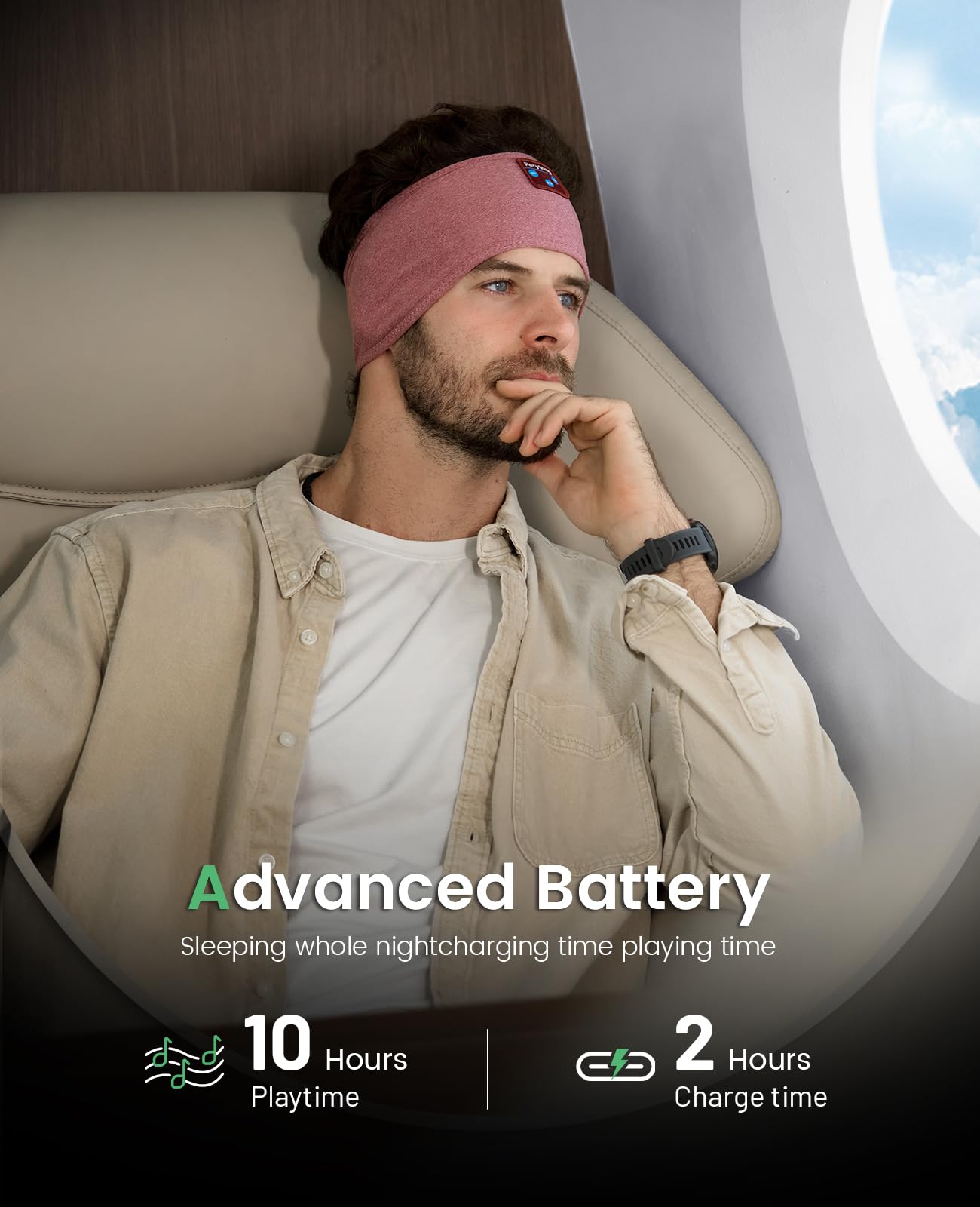 Perytong Sleep Headphones Wireless Bluetooth Headband