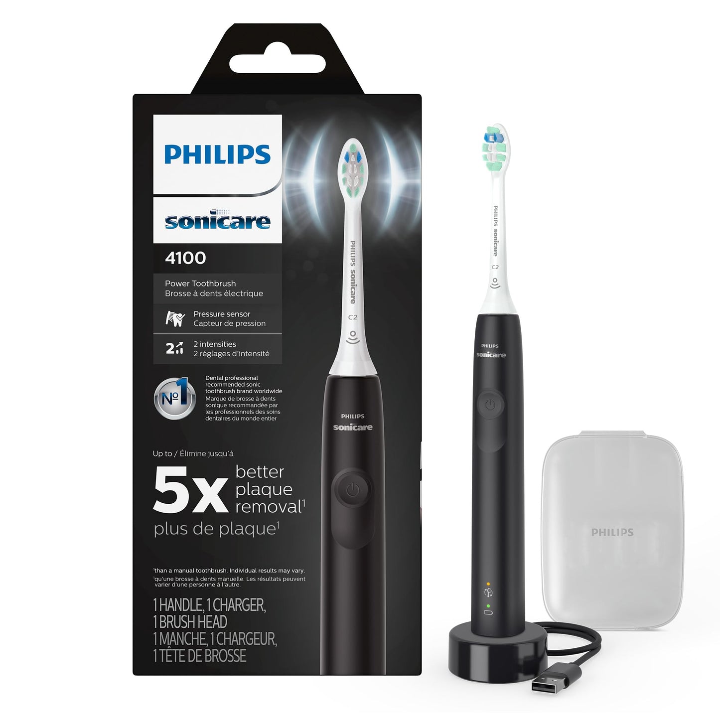 Philips Sonicare 4100 Electric Toothbrush for Superior Plaque Removal