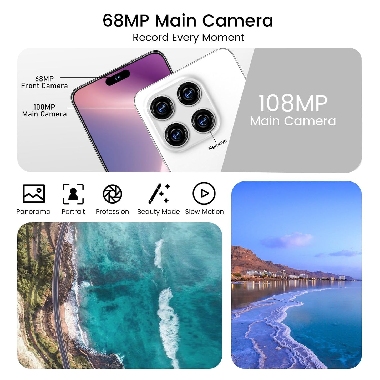 MMY 16PROMA X Unlocked Phone 6.99in HD Android 14 7000mAh 5G 16GB 512GB Deep Blue