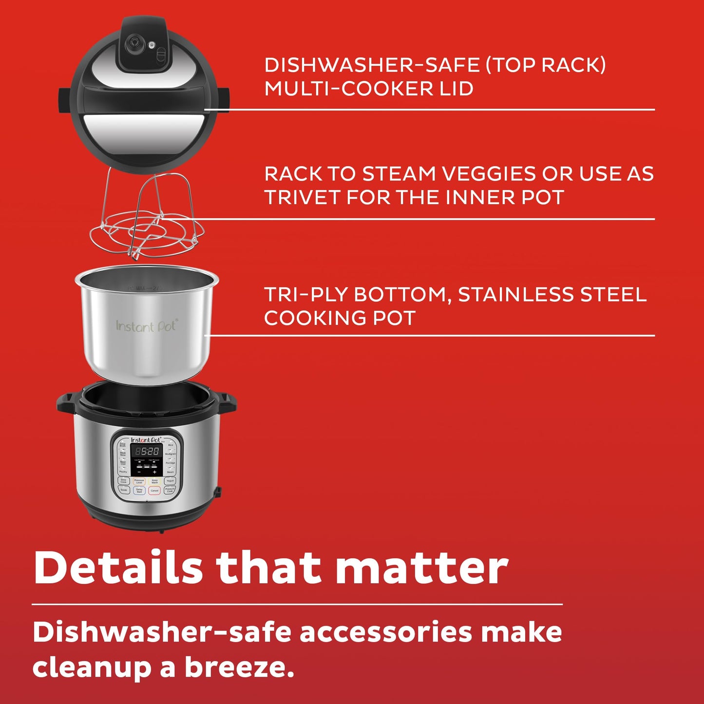 Instant Pot Duo Mini Electric Pressure Cooker with Recipe App