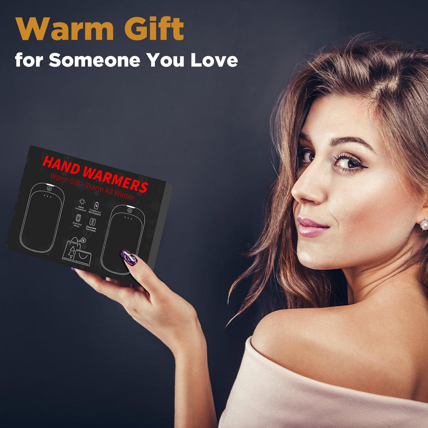 2 Pack Rechargeable Hand Warmers USB Portable 2 In 1