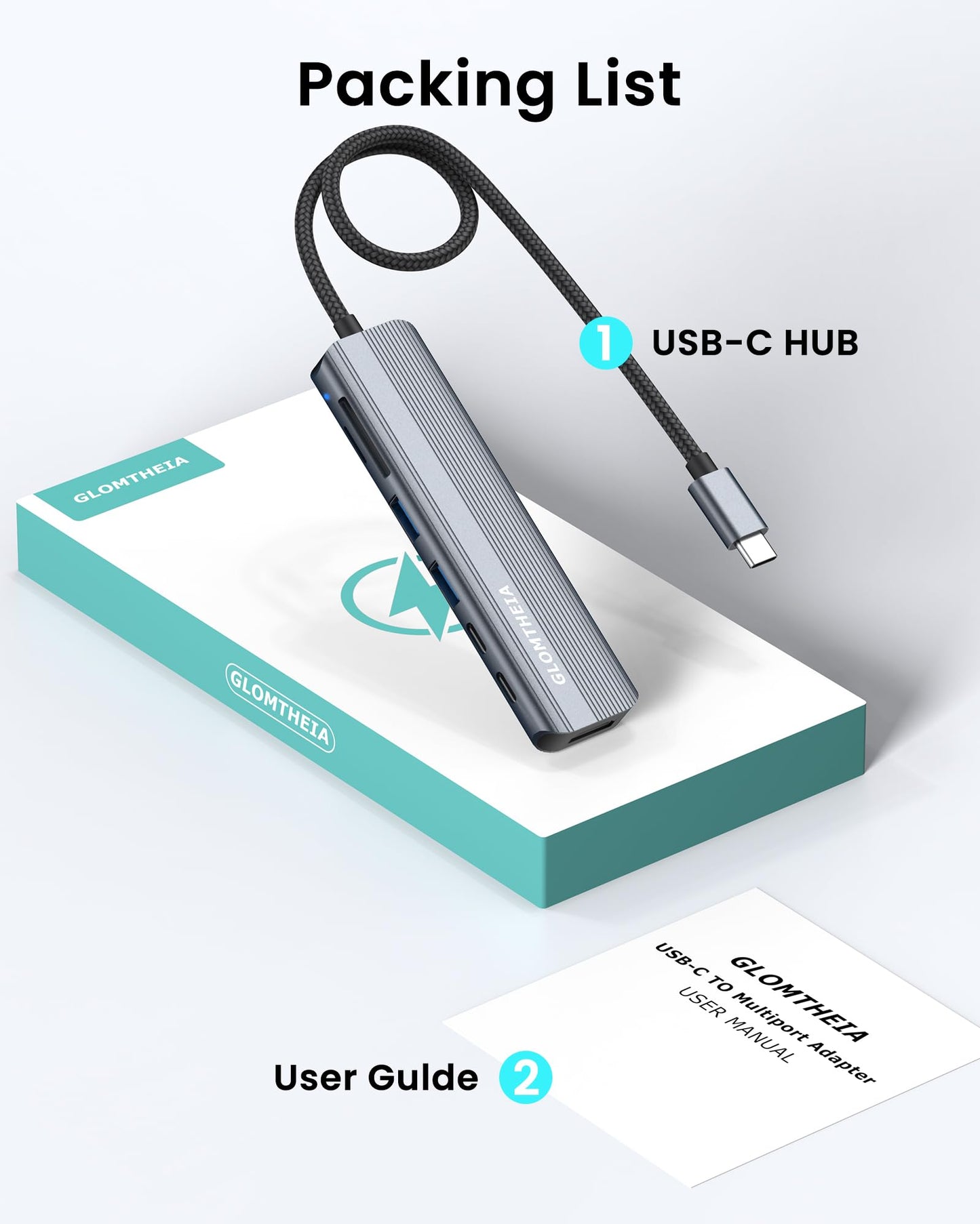 USB C Hub Docking Station Dual 4K HDMI 60Hz With 100W PD