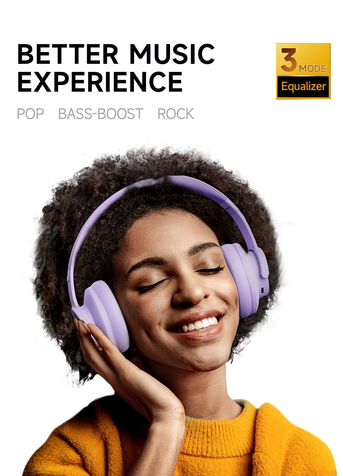 Picun B8 Bluetooth Headphones 120H Playtime With 3 EQ Modes