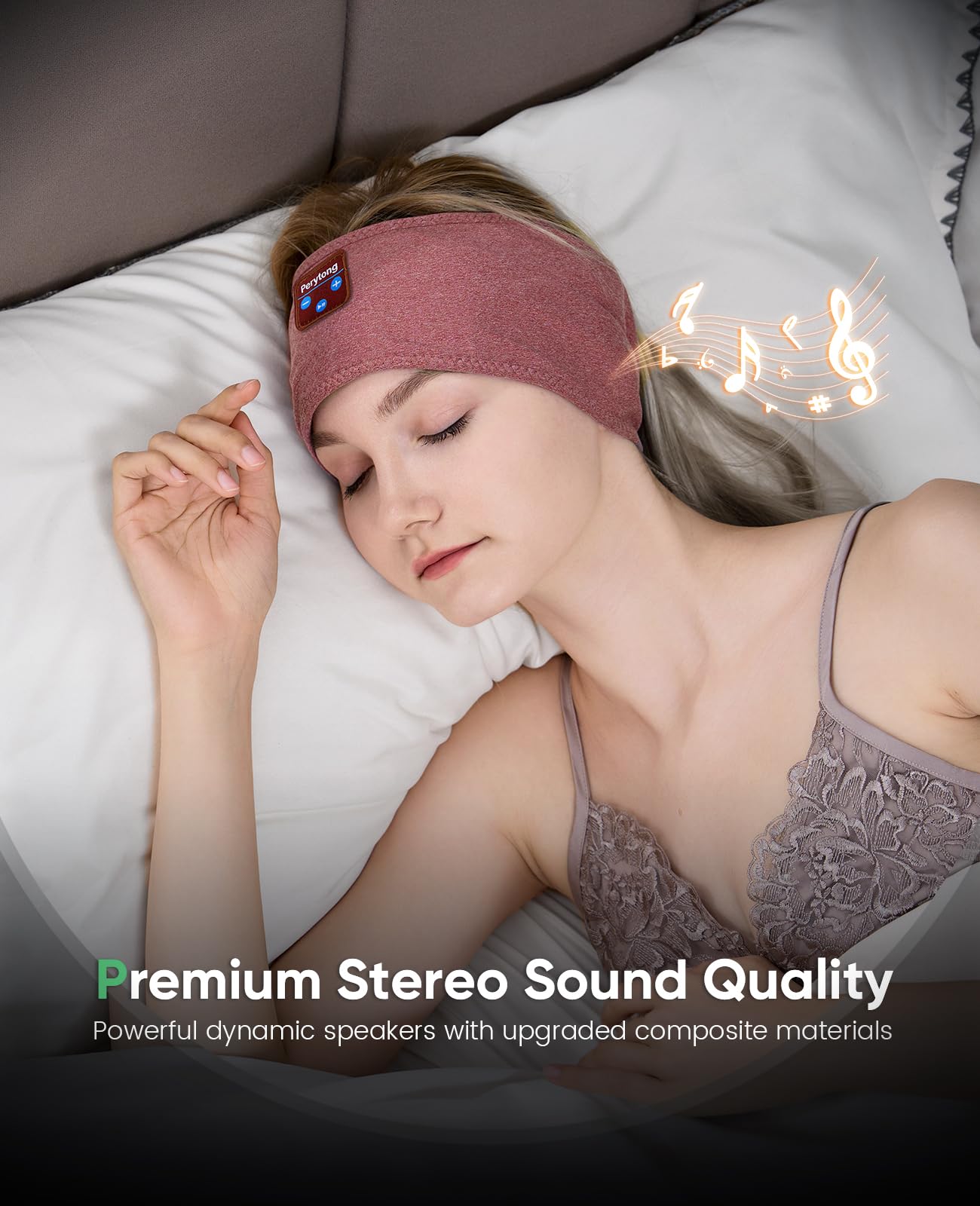 Perytong Sleep Headphones Wireless Bluetooth Headband