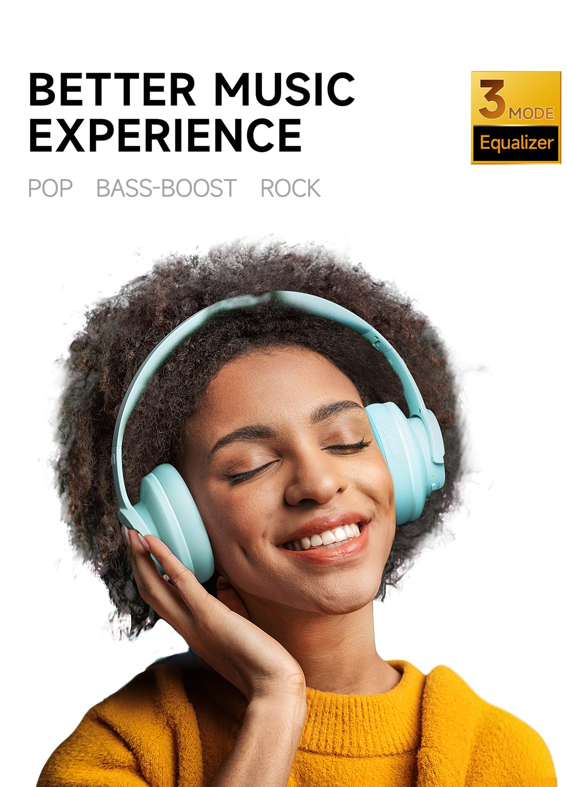 Picun B8 Bluetooth Headphones 120H Playtime With 3 EQ Modes