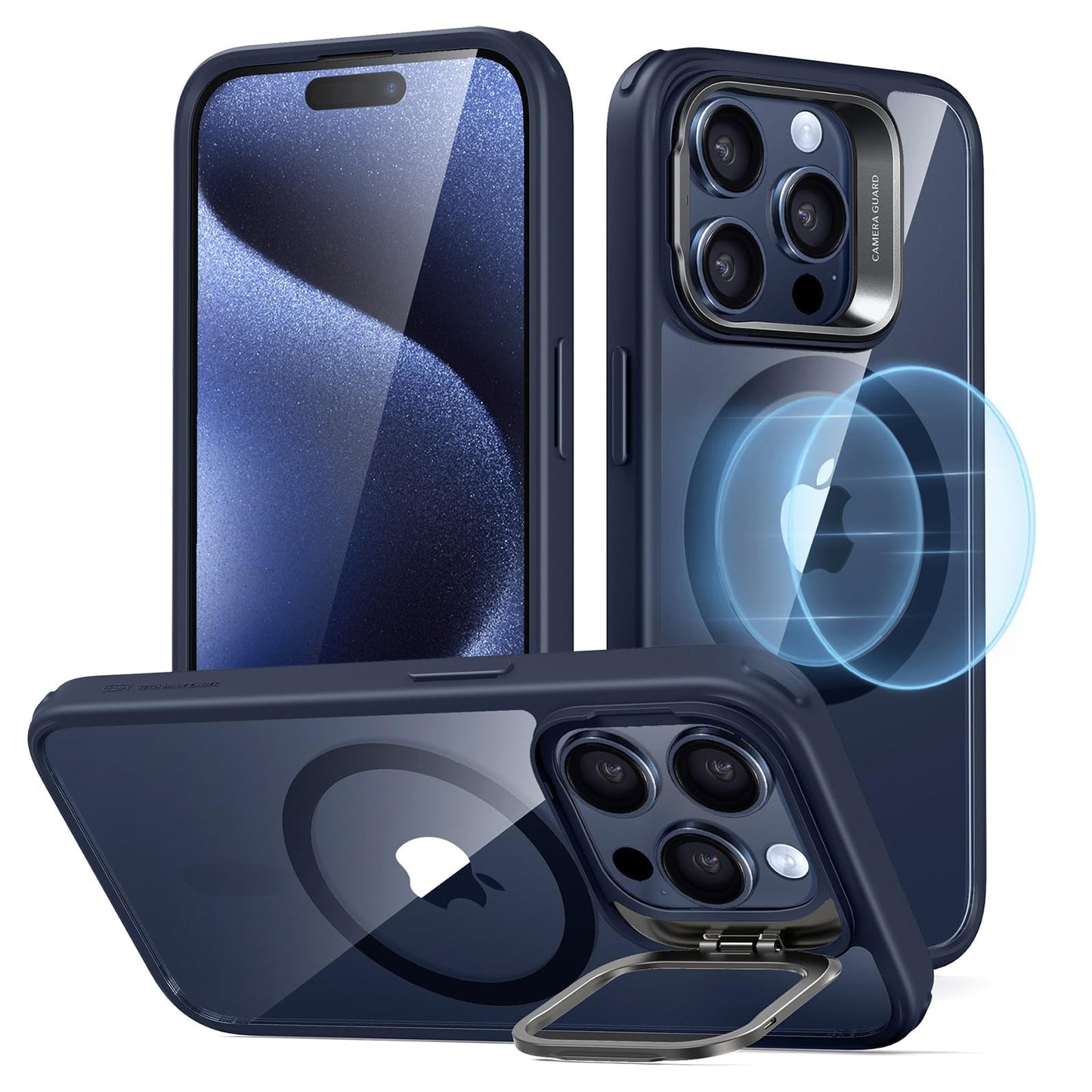 Military-Grade iPhone 16 Pro Max Case with Built-in Stand