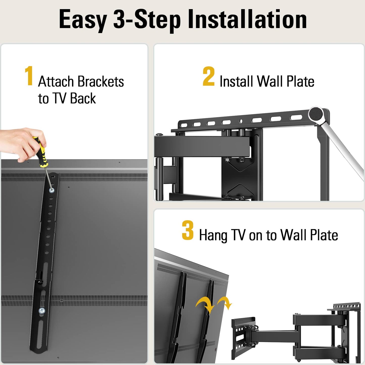 Mounting Dream Full Motion TV Wall Mount 32 To 65 In MD2380