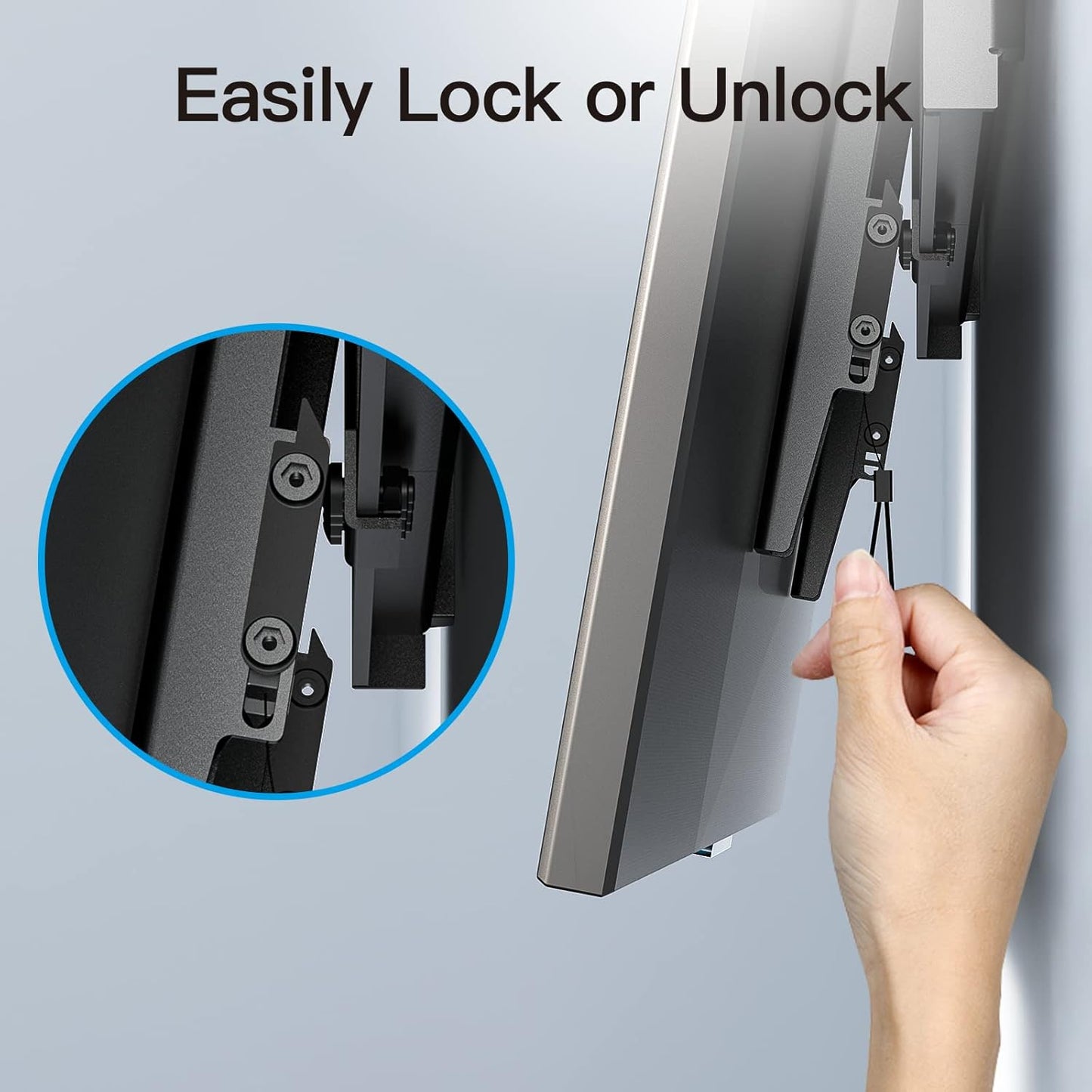 Perlesmith UL Listed Tilt TV Mount For 37 To 82 Inch