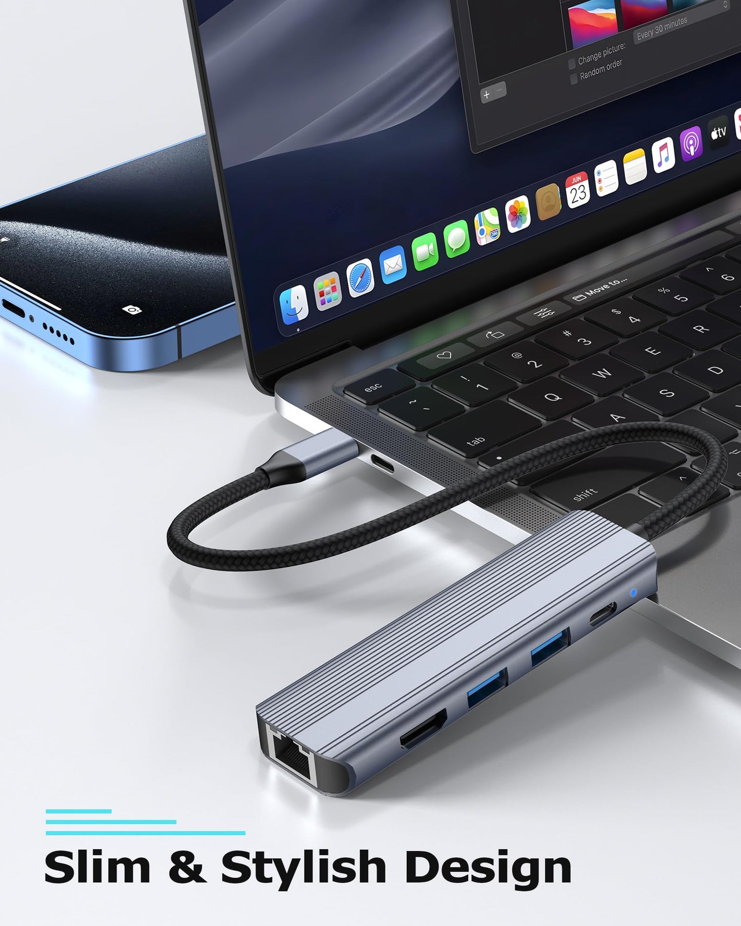 USB C Hub Docking Station Dual 4K HDMI 60Hz With 100W PD