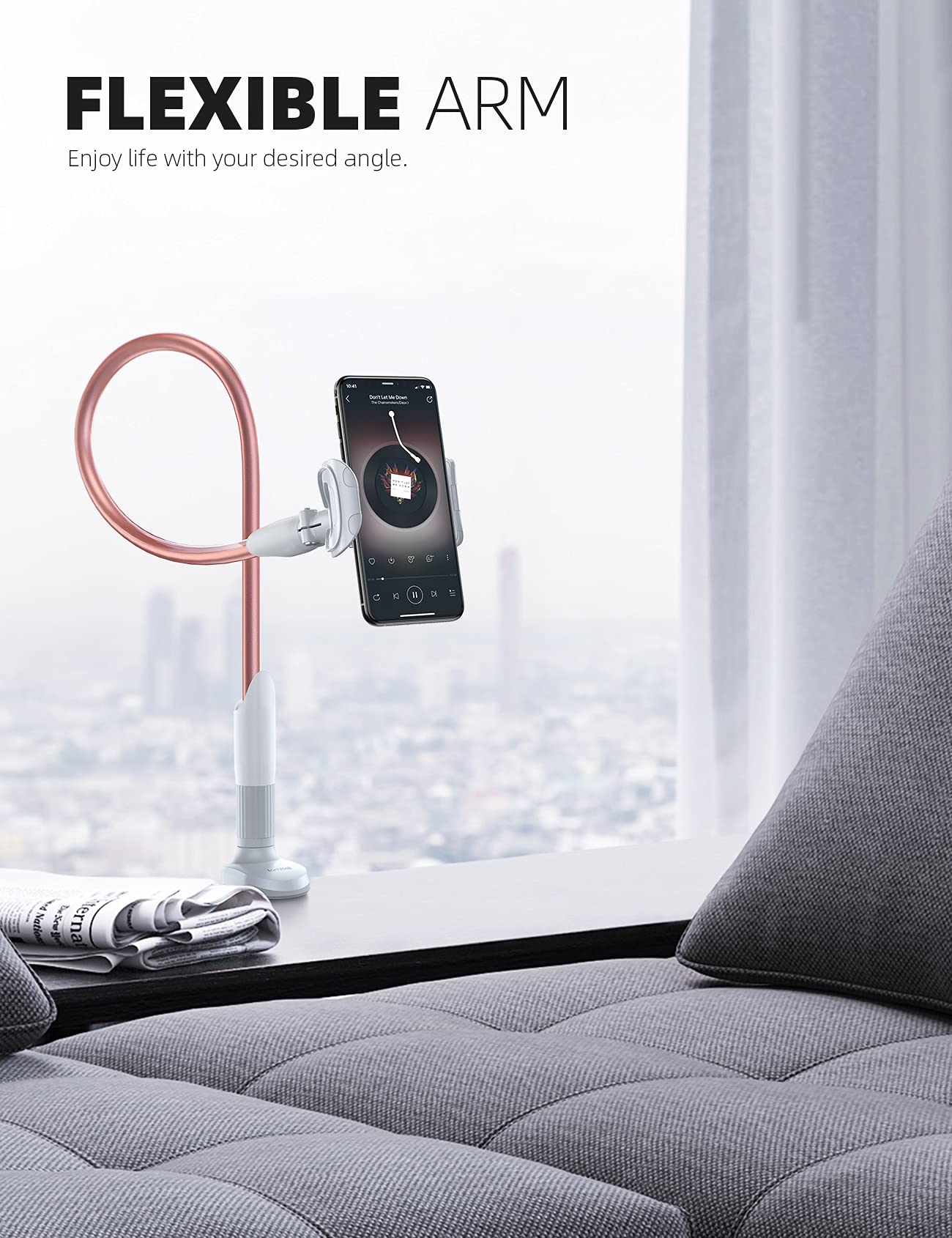 Lamicall Gooseneck Phone Holder for Bed Overhead Mount