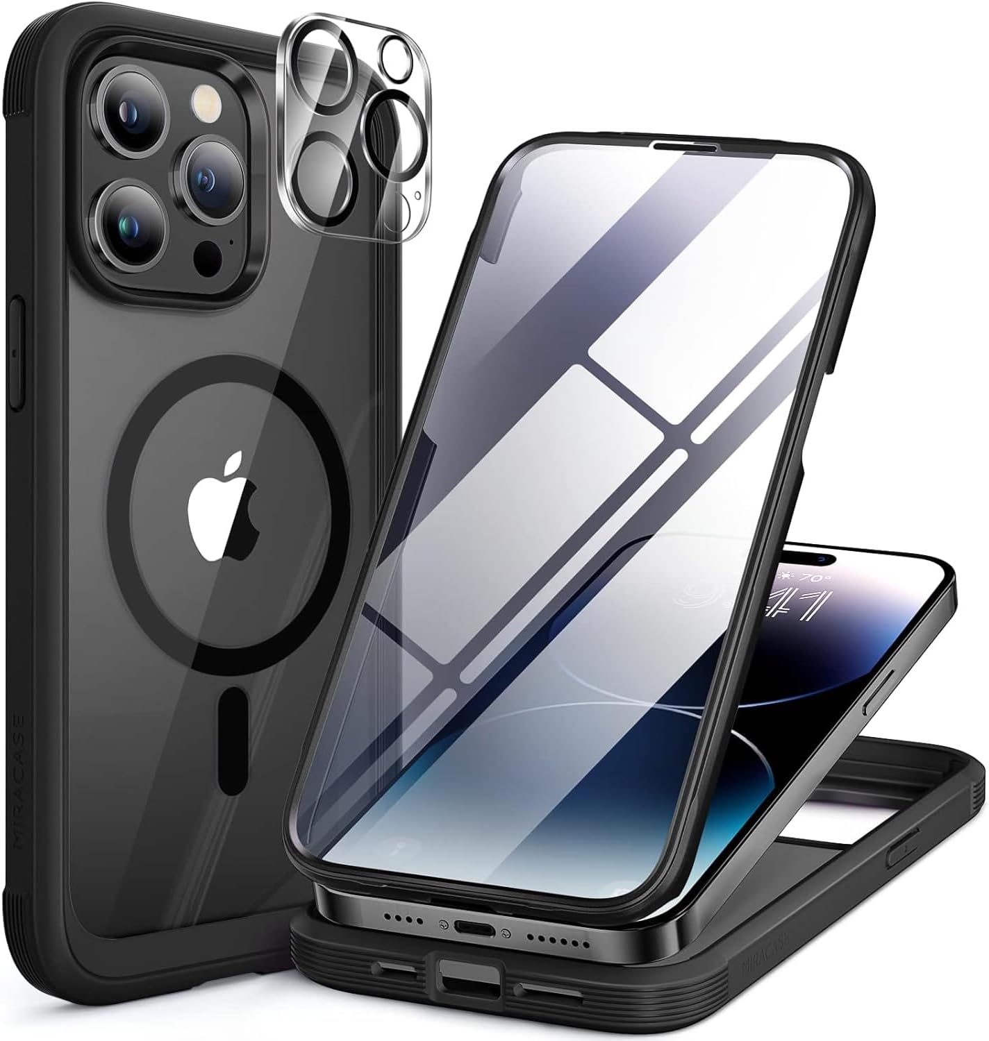 Miracase Glass Series iPhone 11 Rugged Case 6.1 9H Purple