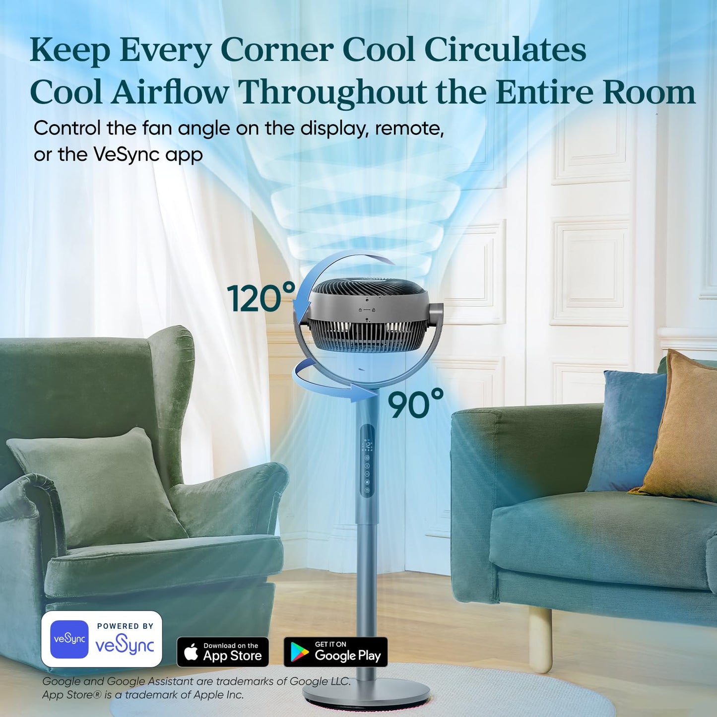 Levoit Quiet Oscillating Fan with Remote Control