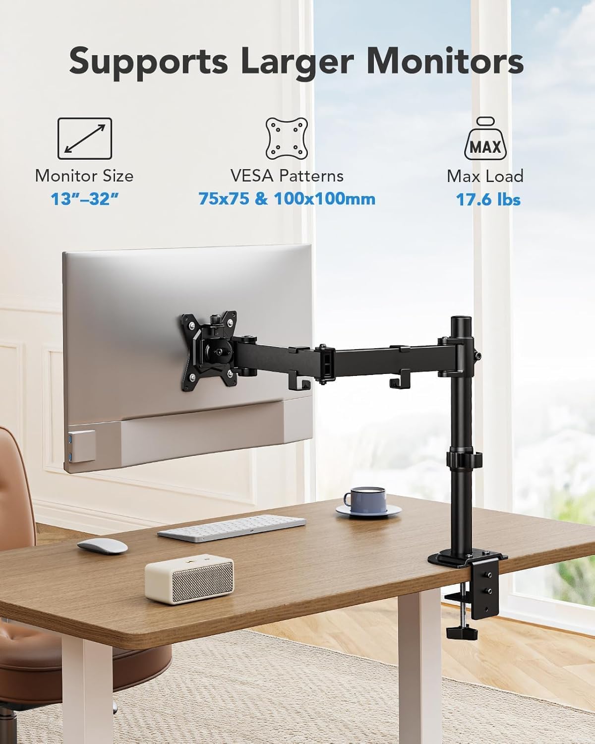 Huanuo Monitor Mount for 13 to 32 Inch Monitors VESA 100x100