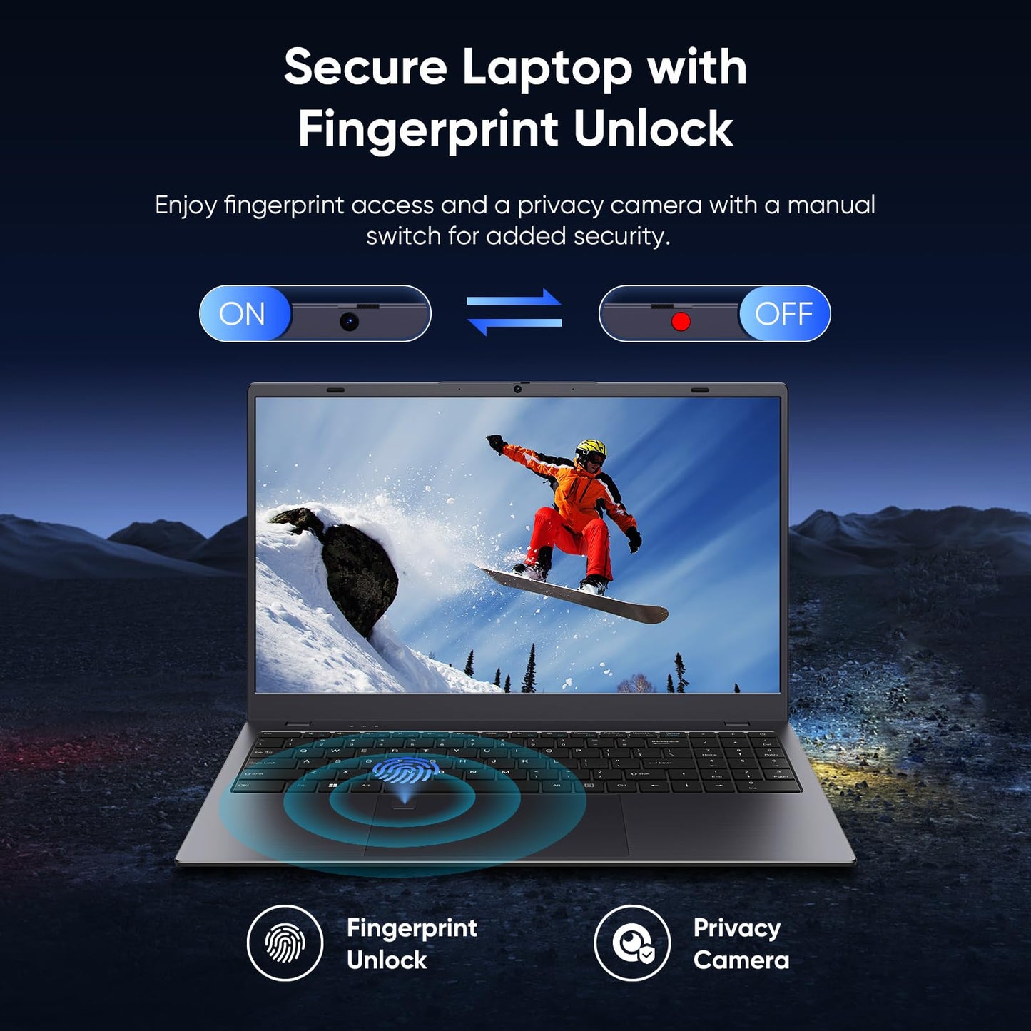 Coolby 15 Inch Windows Laptop Intel N95 12GB RAM 256GB SSD