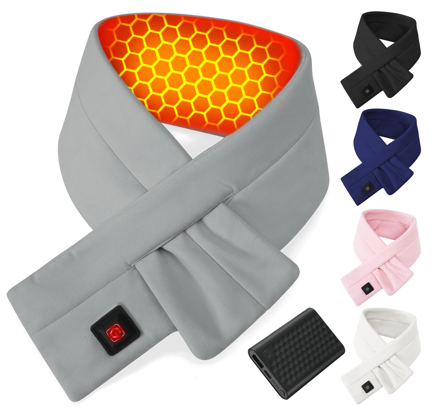 Wulcea Graphene Heated Scarf For Women 6000mAh Fast Charge