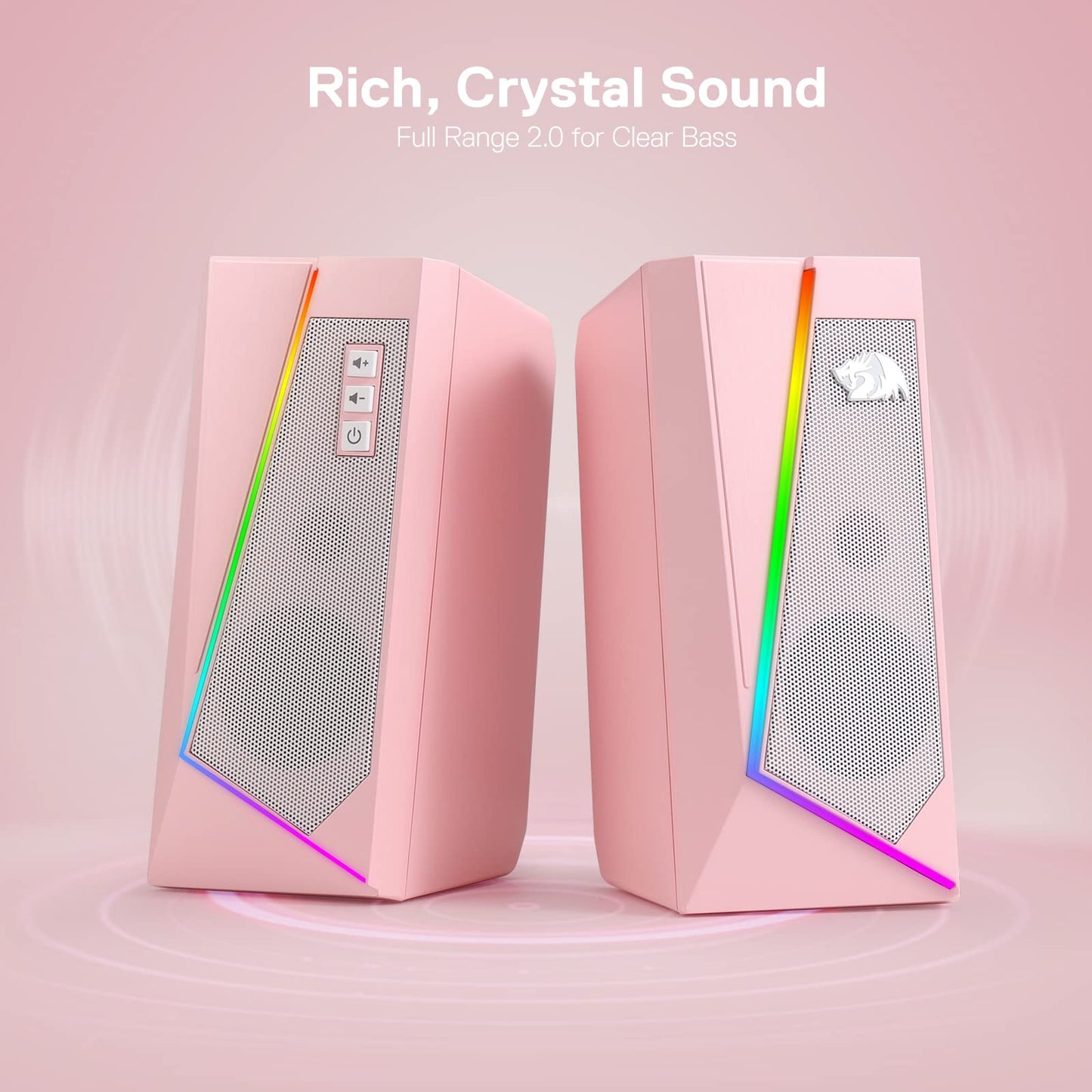 Redragon GS520 RGB Desktop Speakers with Enhanced Sound