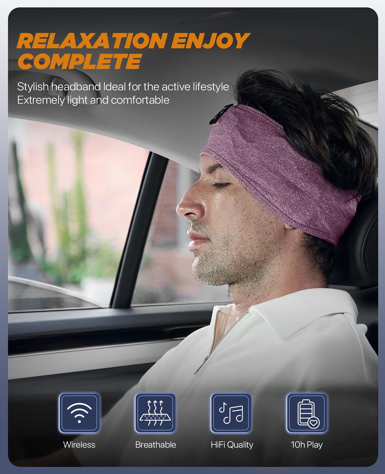 Perytong Sleep Headphones Wireless Bluetooth Headband