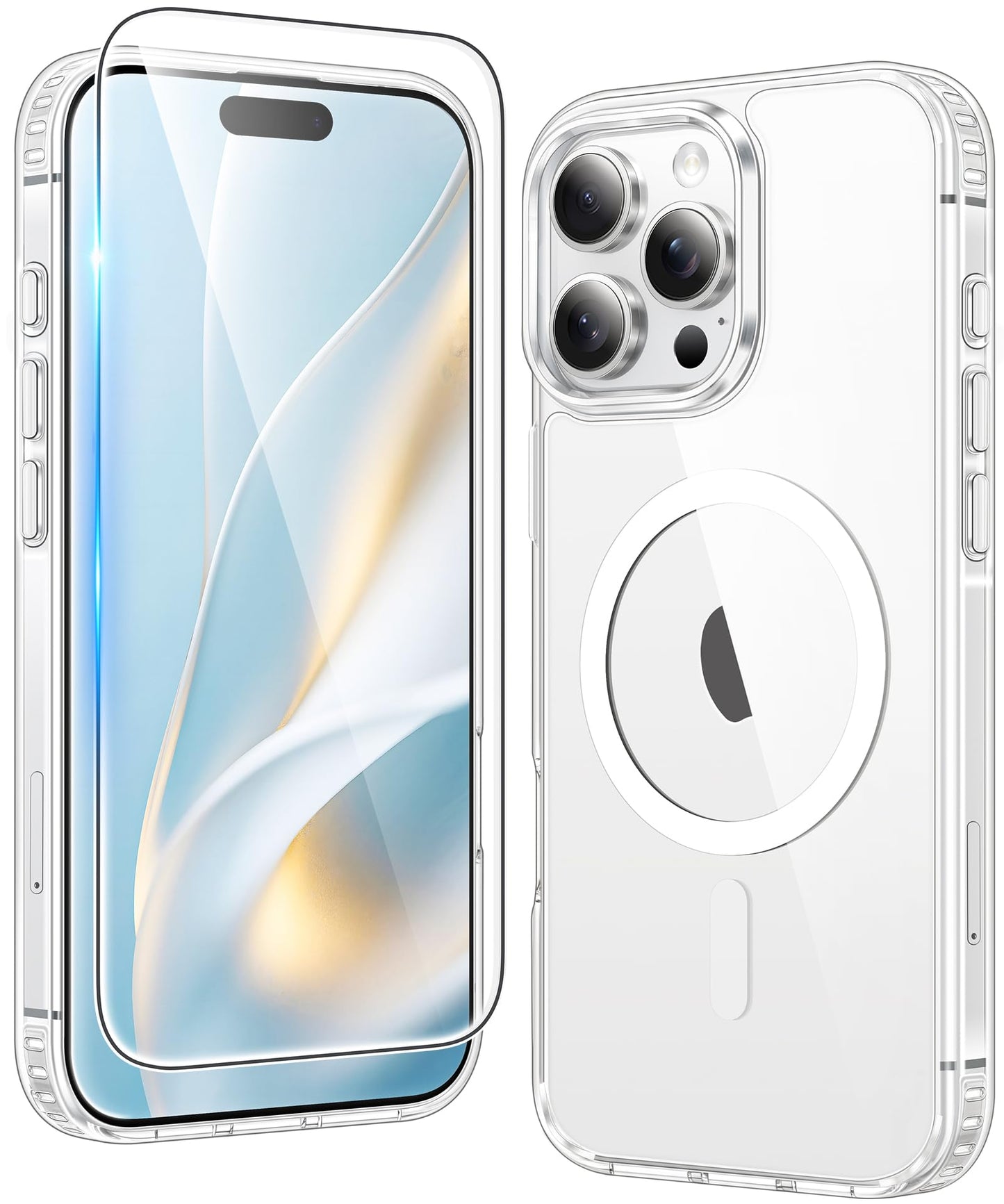 FNTCASE Clear Case For iPhone 17 Pro Max Screen Protector