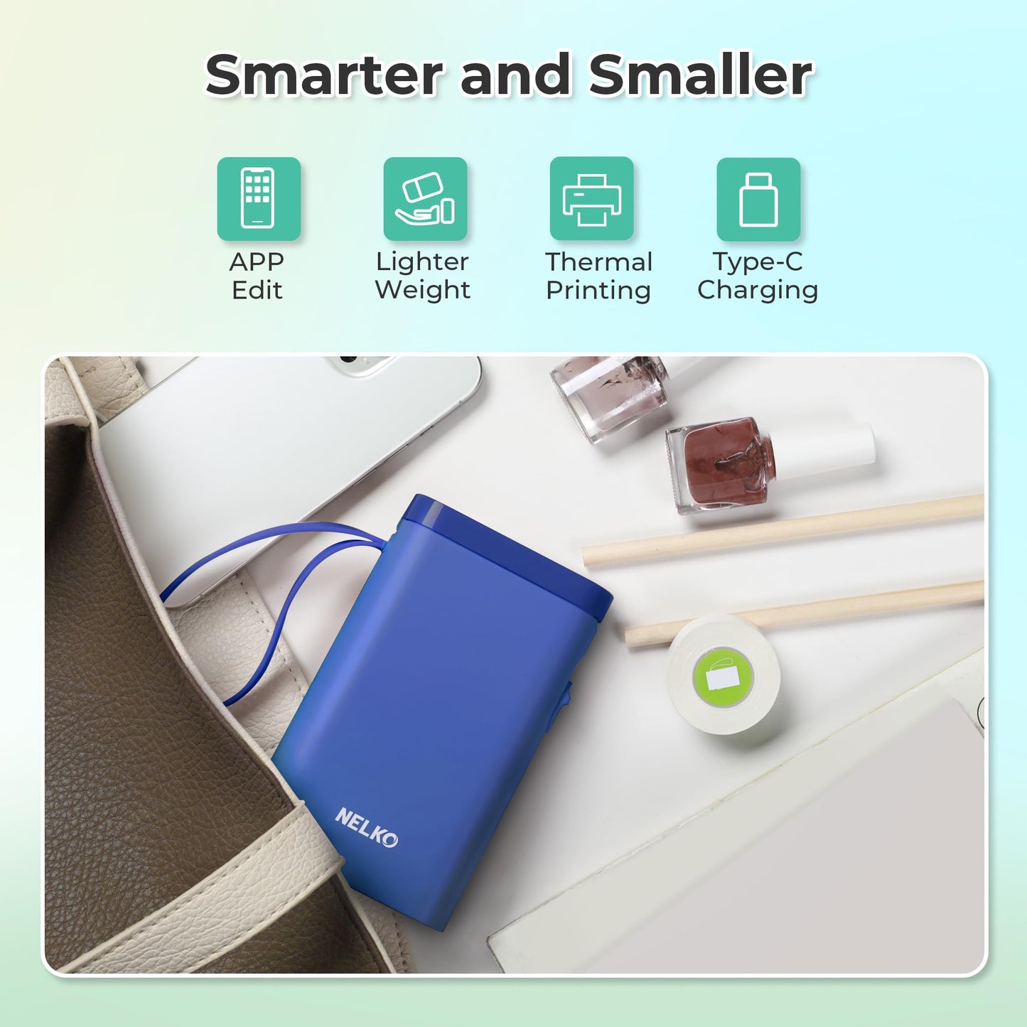 Nelko P21 Bluetooth Label Maker With Tape Wireless Printer