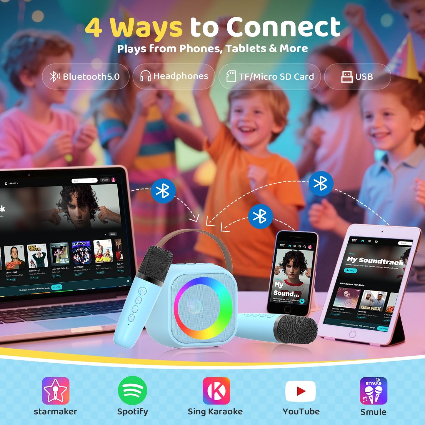 Karaoke Machine For Kids All In One Microphone Toys Gift