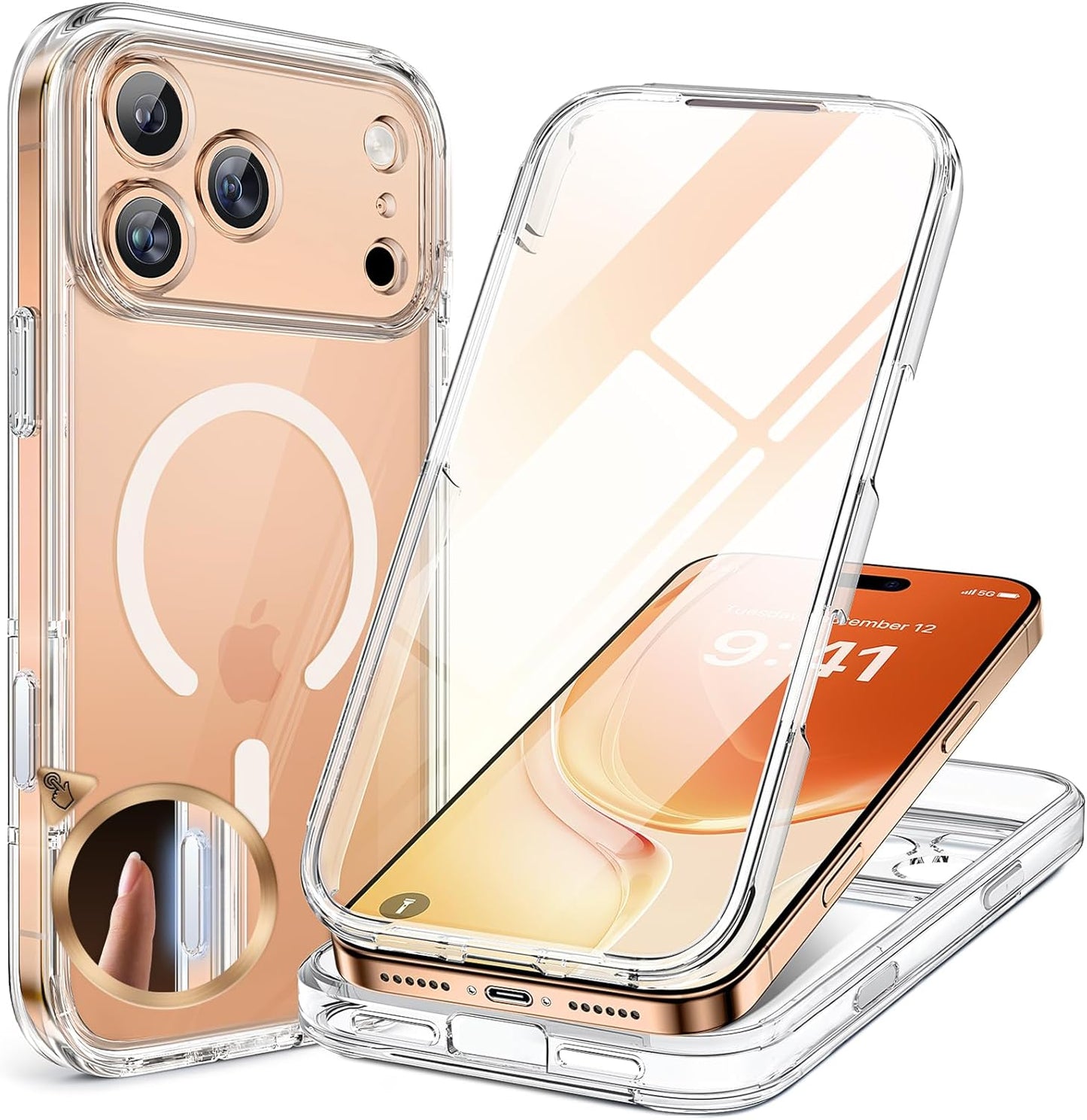 Miracase Glass Series iPhone 11 Rugged Case 6.1 9H Purple