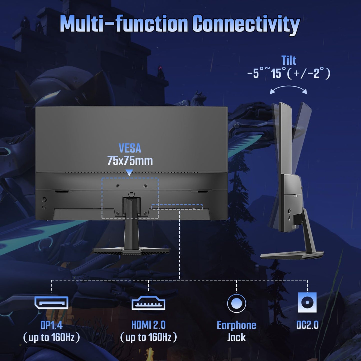 Sansui 27 Inch Curved Gaming Monitor 160Hz FreeSync HDR
