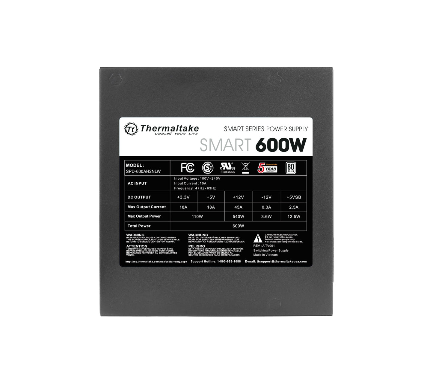 Thermaltake Smart 500W Power Supply with Quiet Fan