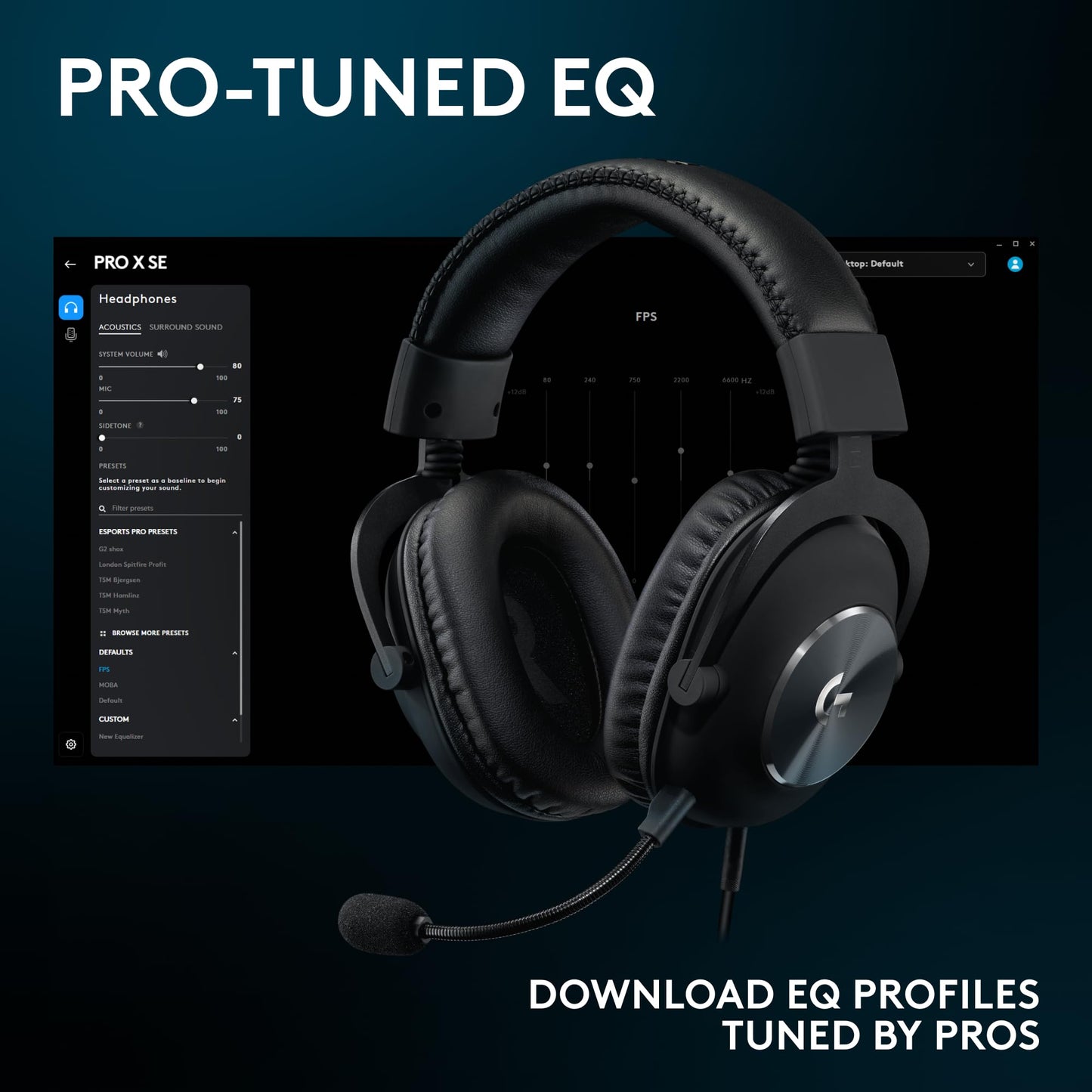 Logitech G Pro X SE Wired Gaming Headset with Blue VOICE