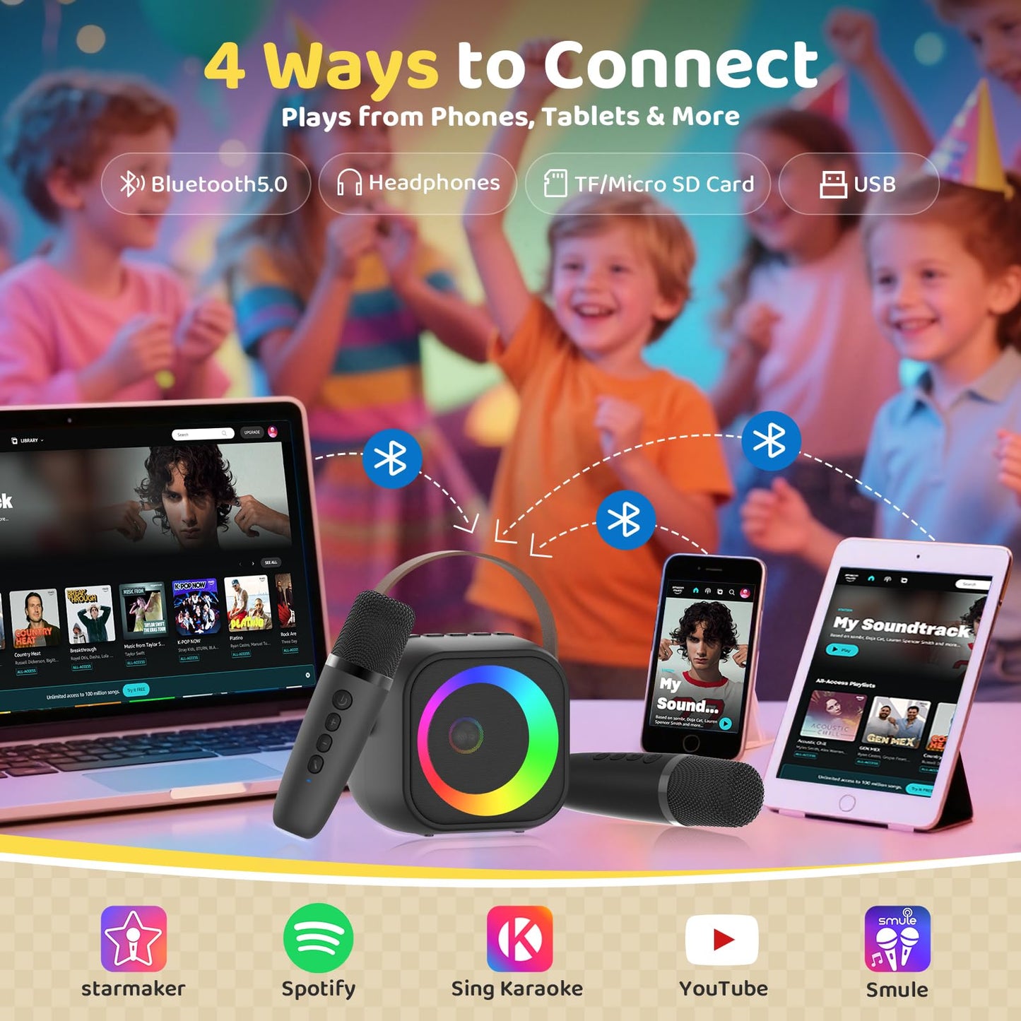 Karaoke Machine For Kids All In One Microphone Toys Gift