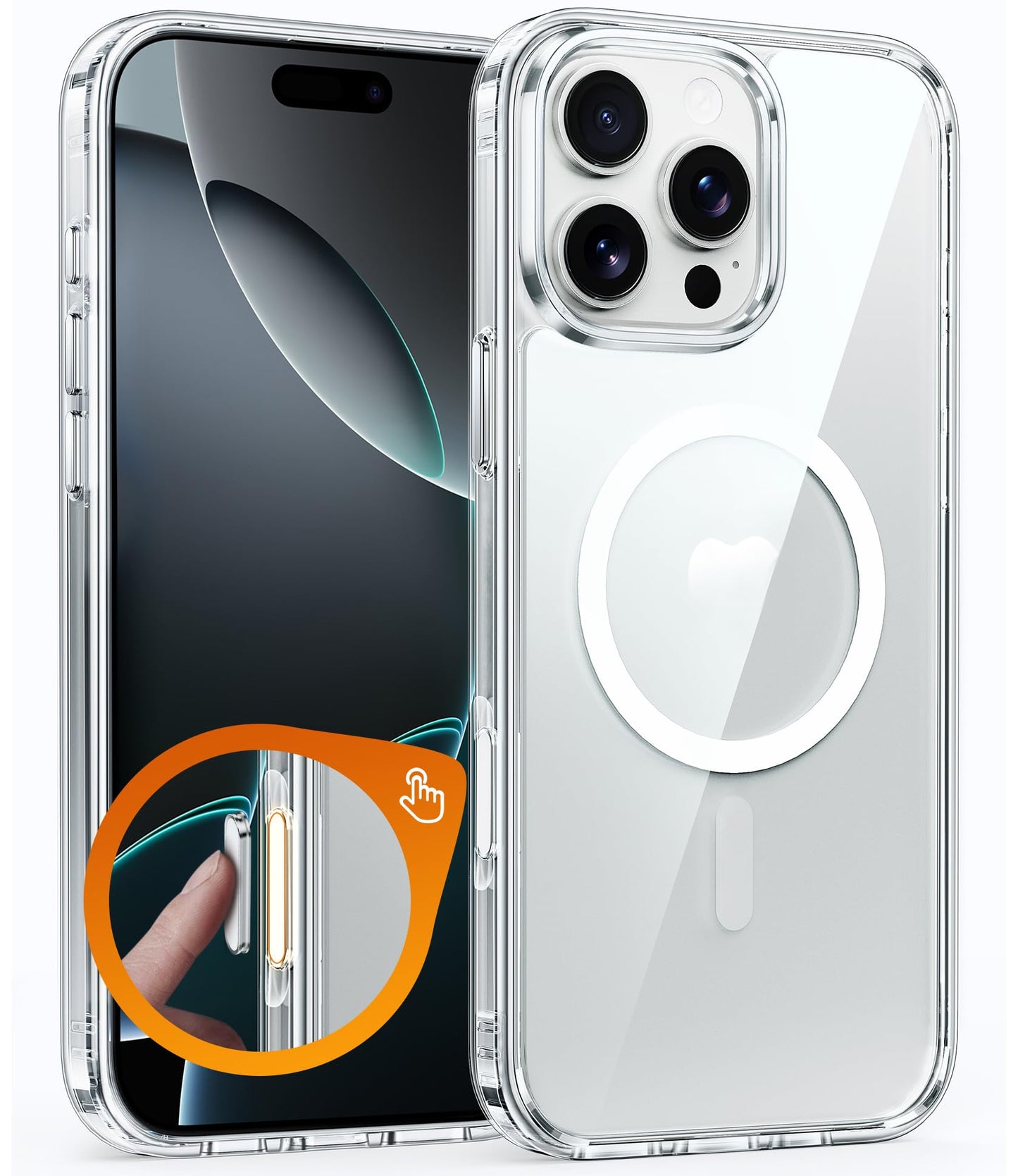 FNTCASE Clear Case For iPhone 17 Pro Max Screen Protector