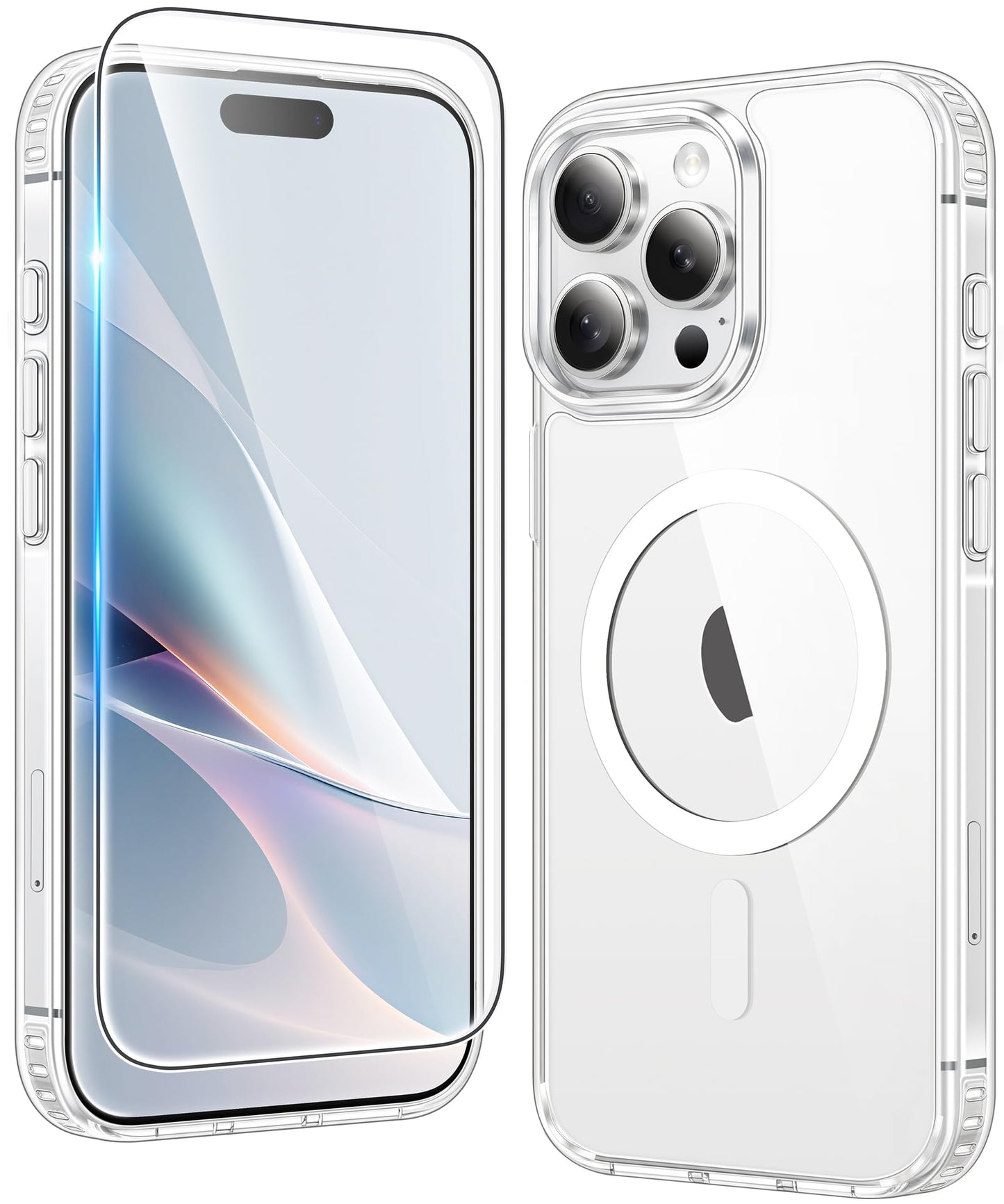FNTCASE Clear Case For iPhone 17 Pro Max Screen Protector