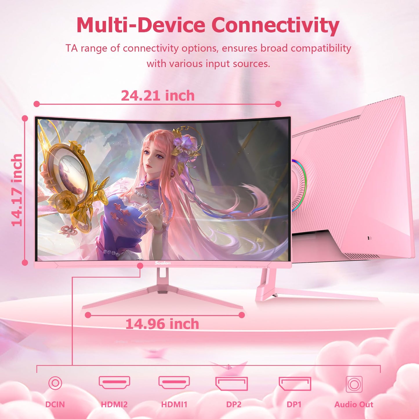 27 Inch IPS Gaming Monitor 100Hz Frameless 1080P HDMI