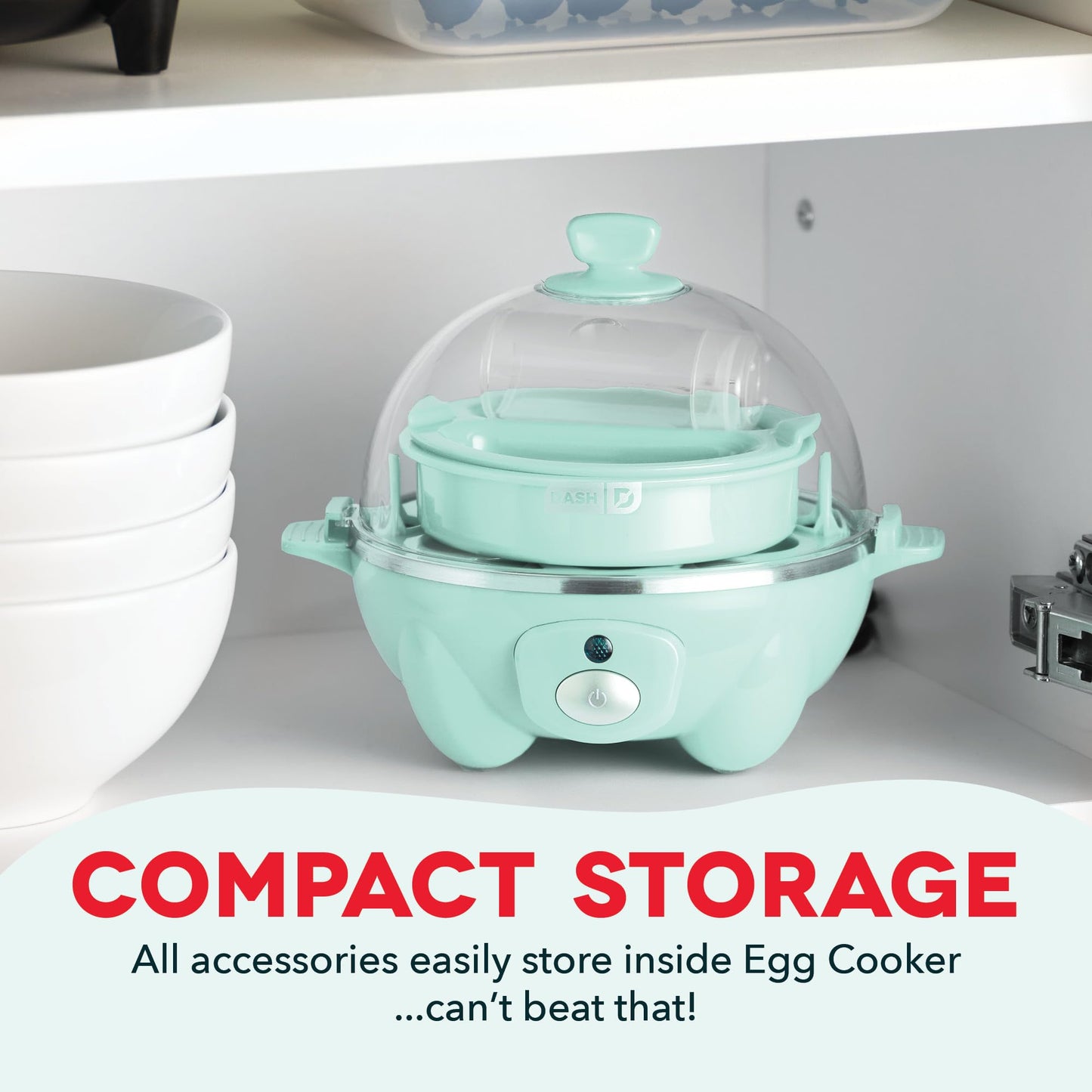 Dash Rapid Egg Cooker 6 Egg Capacity Auto Shut Off Aqua