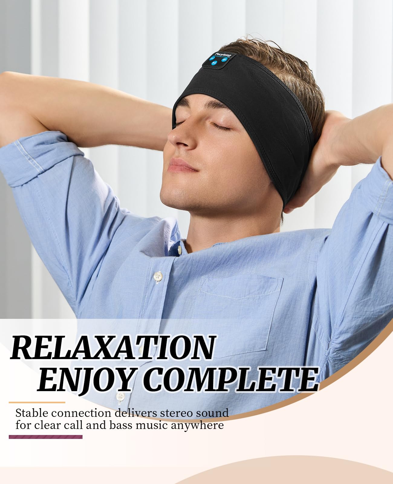Perytong Sleep Headphones Wireless Bluetooth Headband