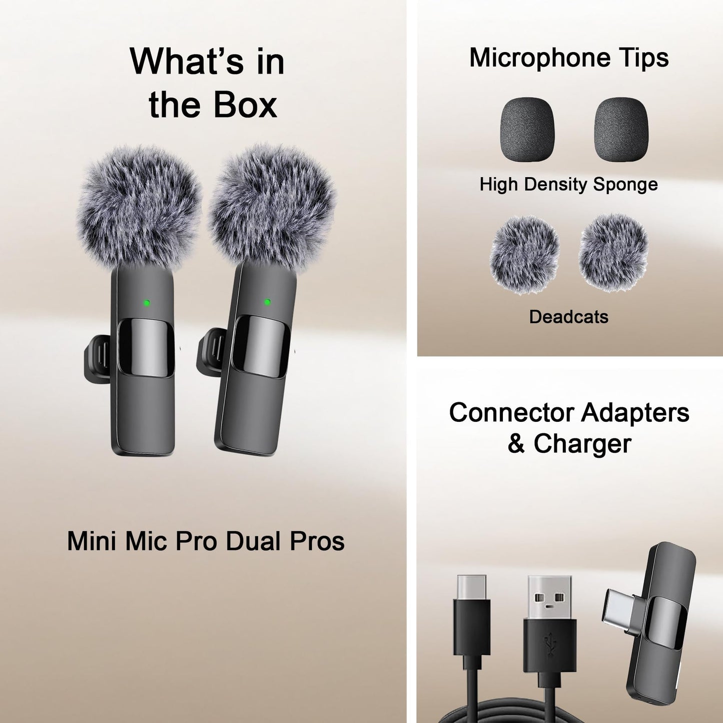 Mini Mic Pro Wireless Microphone For iPhone Android USBC