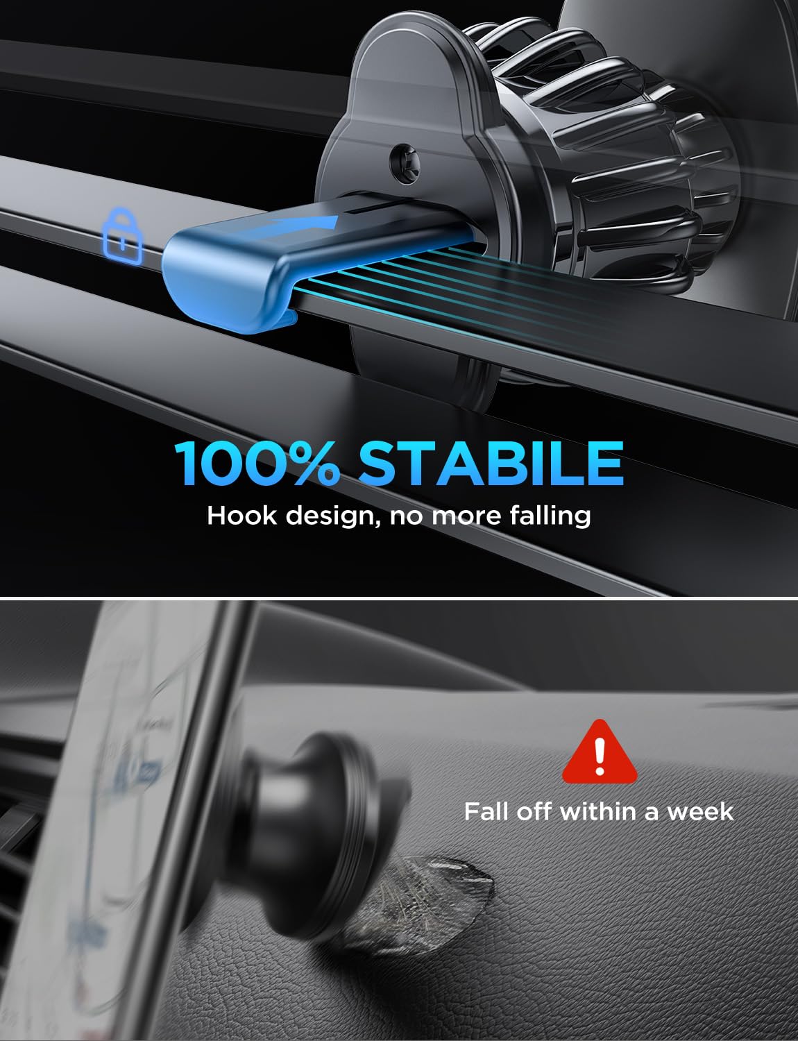 Lisen 2 Pack Magnetic Car Phone Mount For Vent 6 Magnets