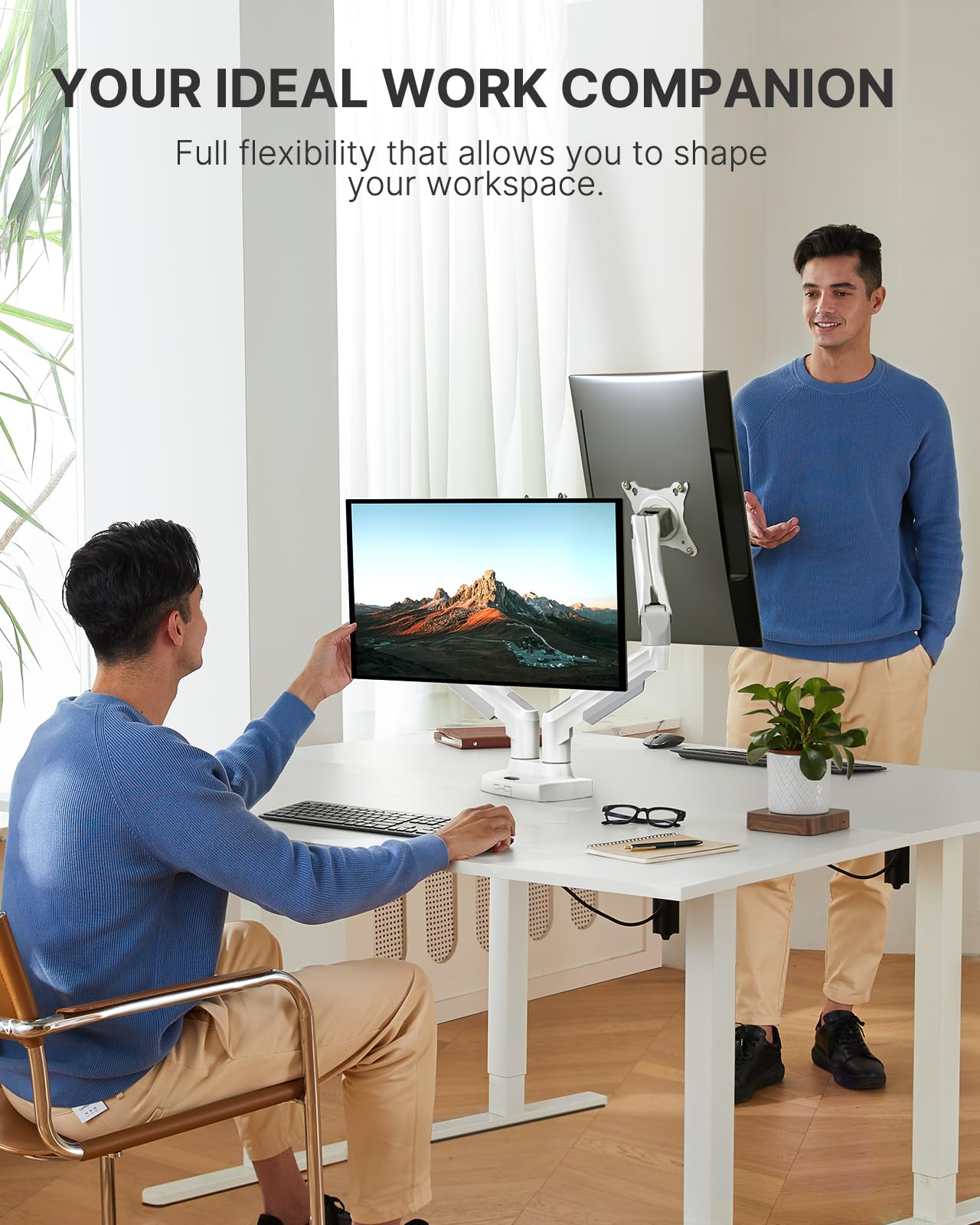 HUANUO Dual Monitor Stand 13 To 32 Inch VESA Desk Mount